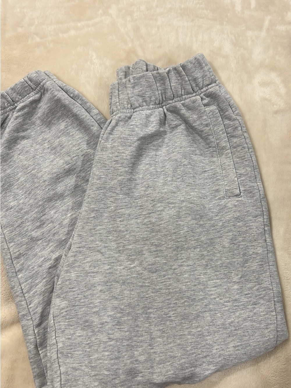 aerie Light Gray Elastic Waist Joggers